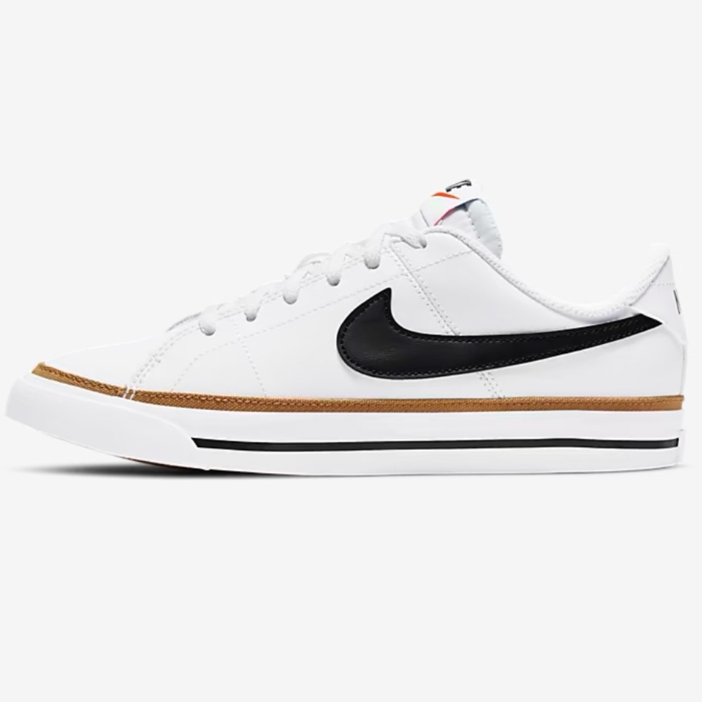 Nike Court Legacy Low White/Desert Ochre/Gum Light
Brown/Black NWOT